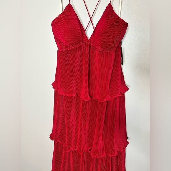 Ieena for Mac Duggal Pleat Ruffle Tiered Dress - Picture 4 of 5